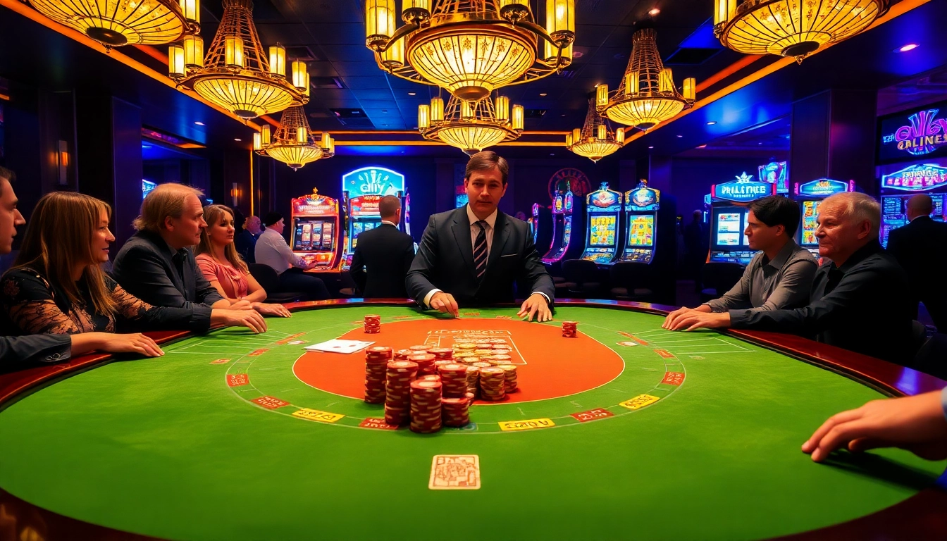 Experience the excitement at tha-bet.pro with players engaging at a vibrant casino table.