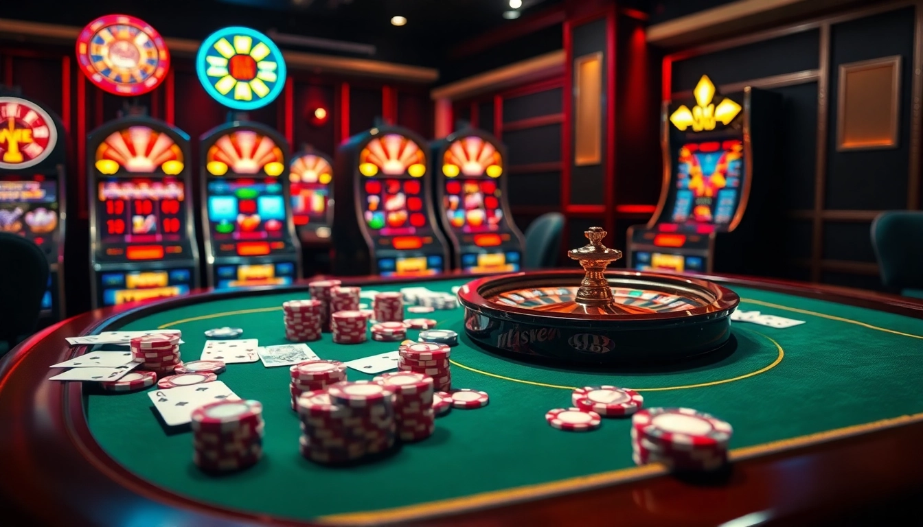 Experience the excitement of Nhà cái xx88 with vibrant casino tables and thrilling gambling elements.