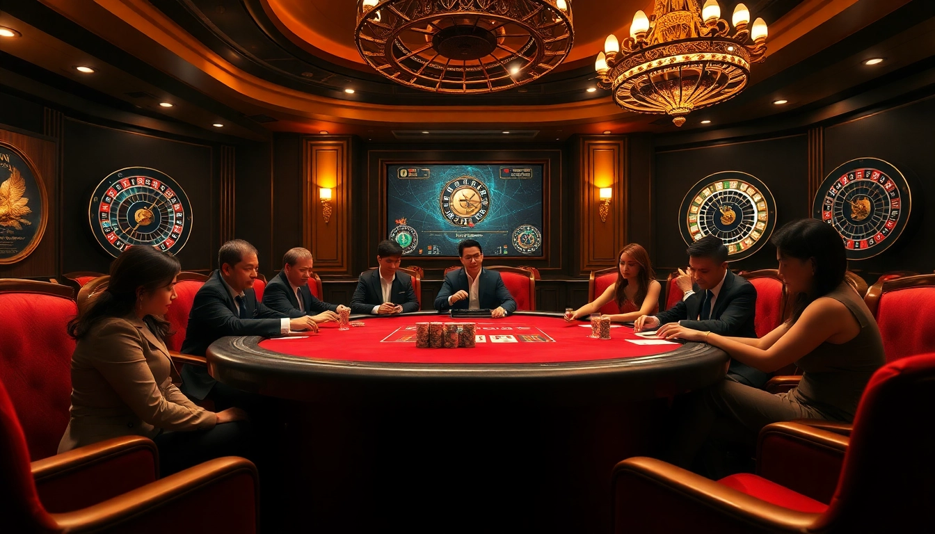 Liên minh KJC showcases an exciting high-stakes poker game in a luxury casino.