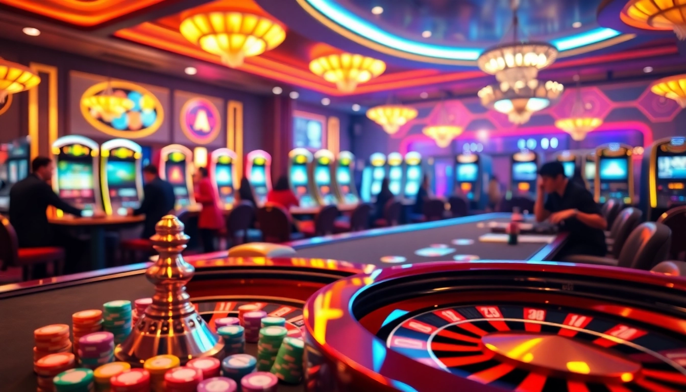 Experience thrilling gaming action at nhà cái go8 with vibrant casino elements.