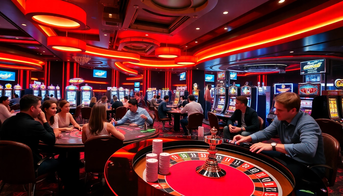 Players enjoy exciting casino games at MB66, featuring vibrant tables and high-quality gaming technology.