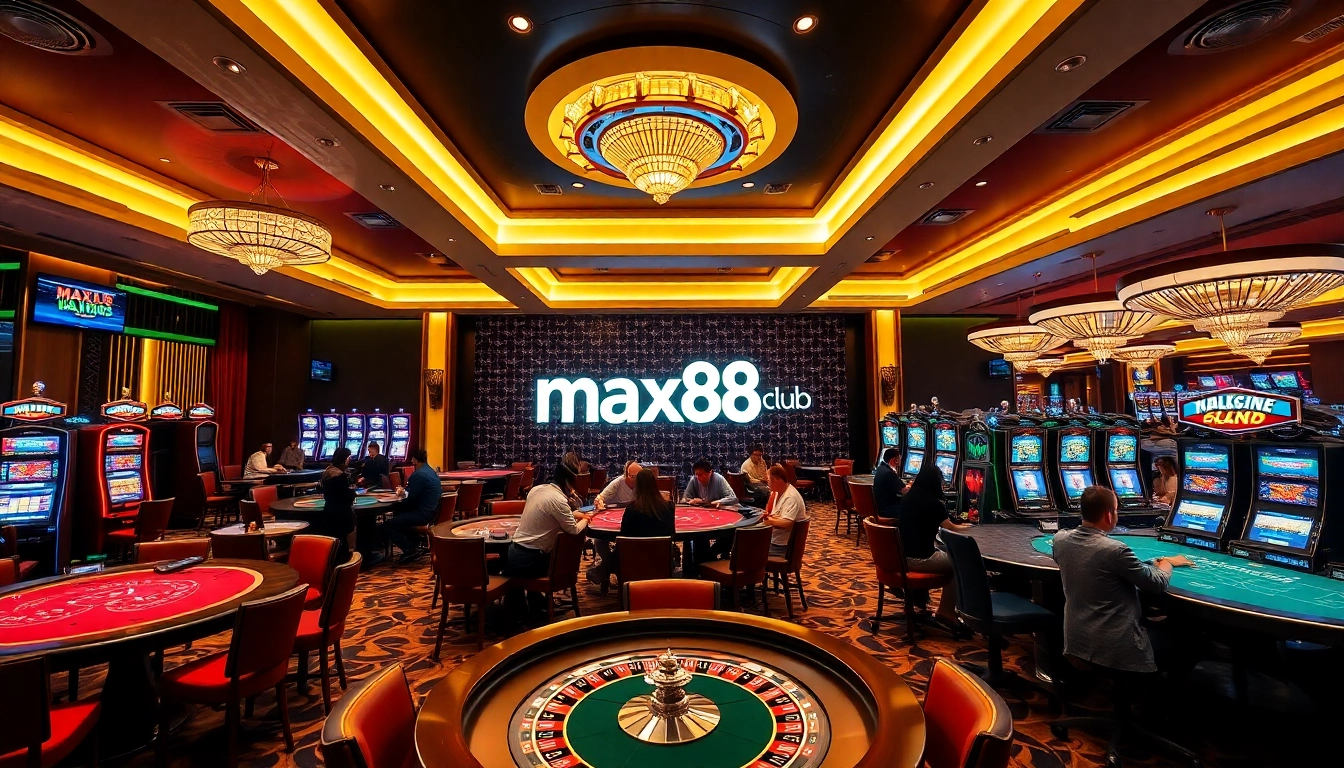 Experience the vibrant atmosphere at max88 club, featuring luxurious casino games and engaging players.
