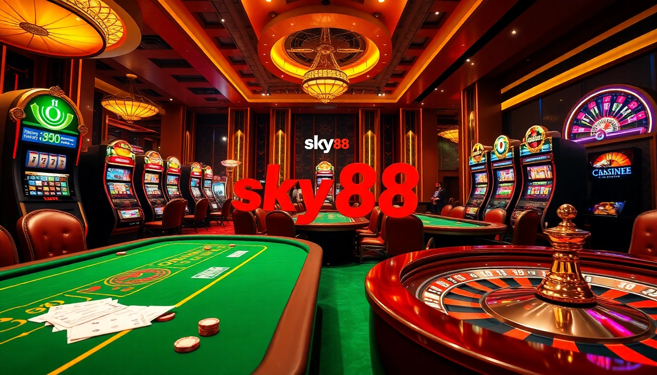 Engage with sky88 vn by placing bets on luxurious casino tables and vibrant slot machines.