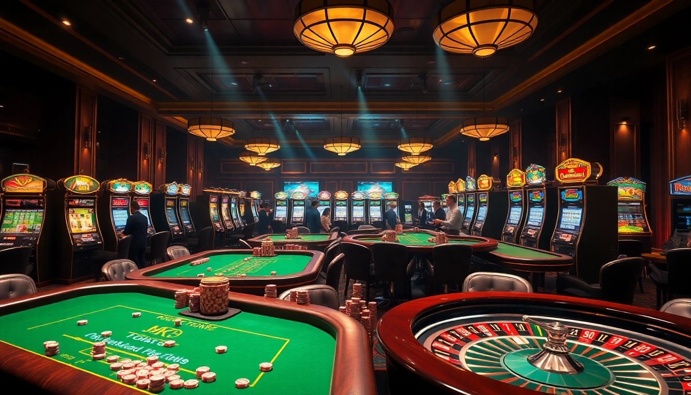 Intensely engaging MK8 casino scene with players strategizing at high-end gaming tables.