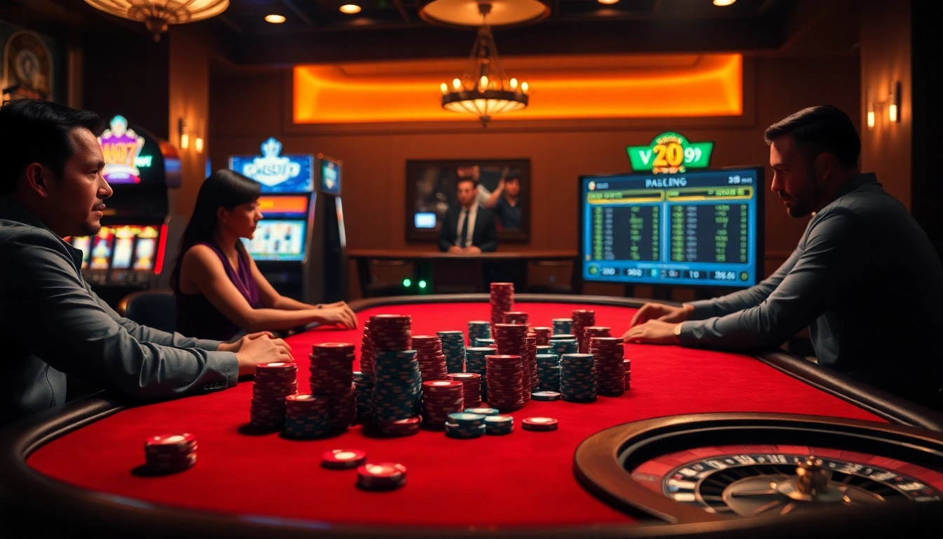 Experience the thrill of winning at VZ99 fans with exciting poker action and vibrant casino visuals.