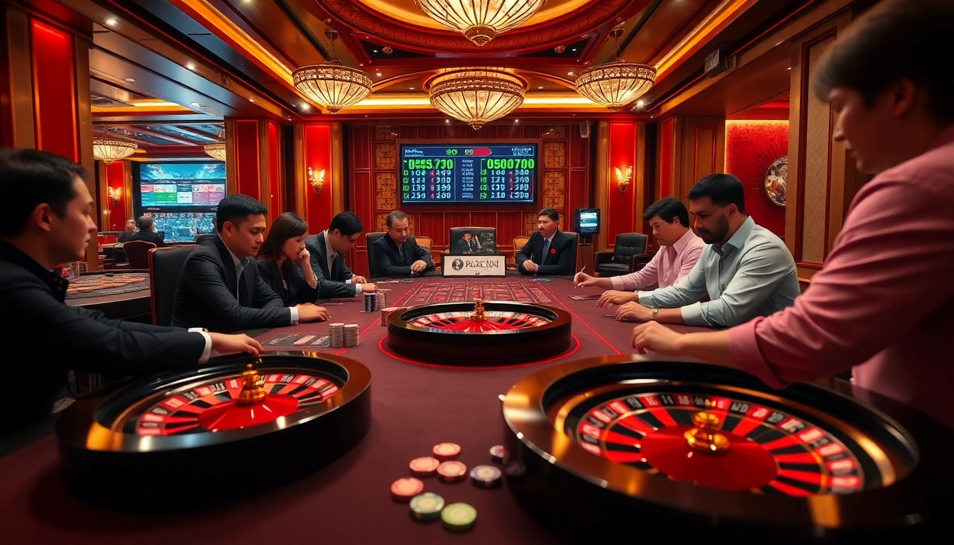 Soi cầu lô kép miễn phí showcased at an upscale casino table with roulette and poker action.