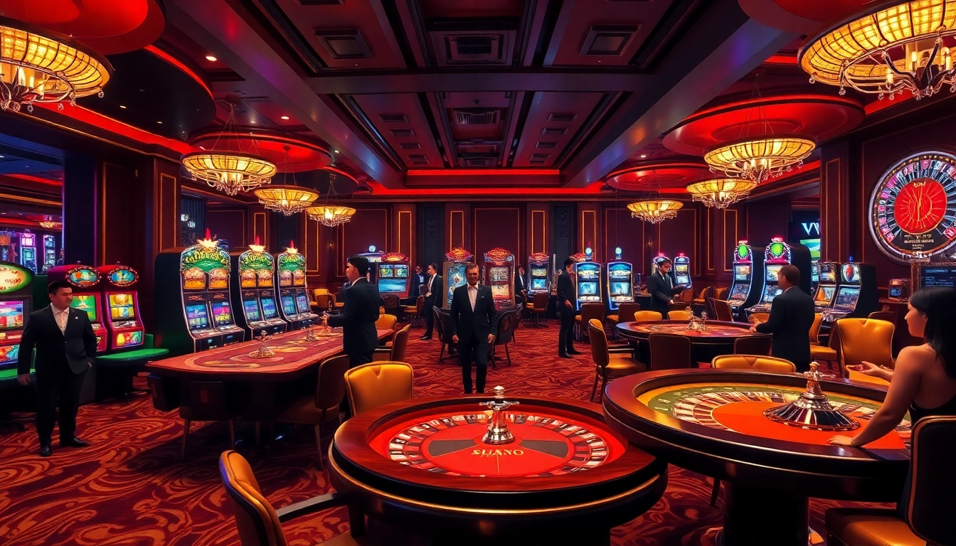 Experience the excitement at dom88.us.com with luxurious casino tables and celebrating players.