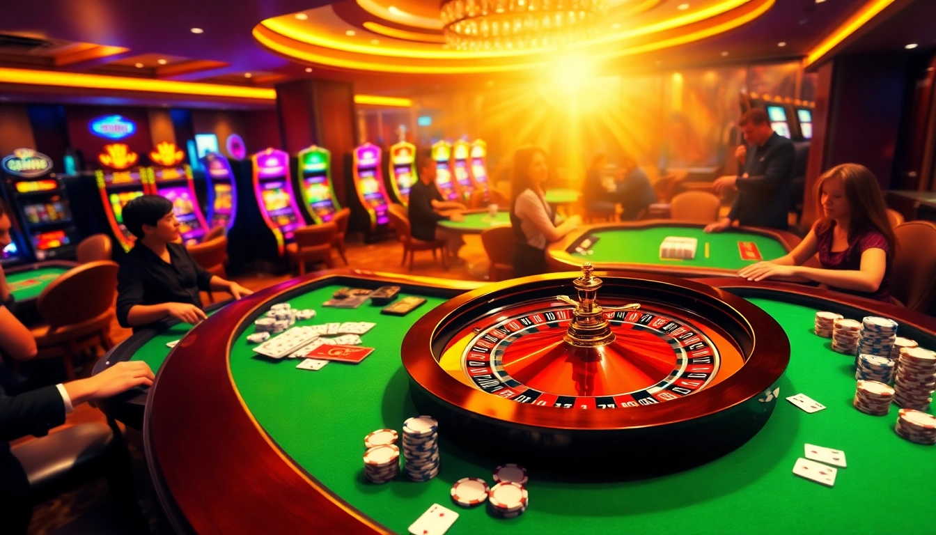 Experience thrilling gameplay at https://cm88.bz/ with vibrant casino tables and exciting betting action.