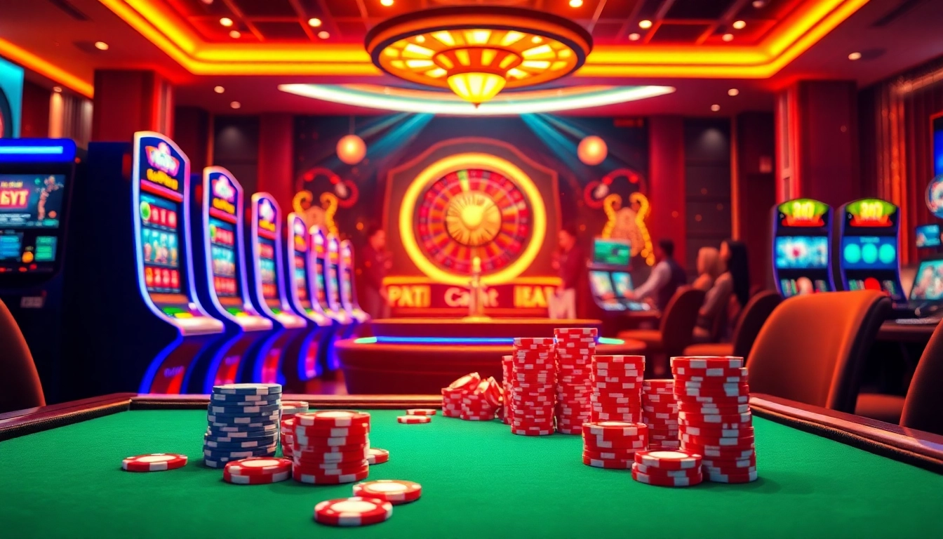 Players enjoying exciting games at the 789f online casino platform surrounded by vibrant graphics.