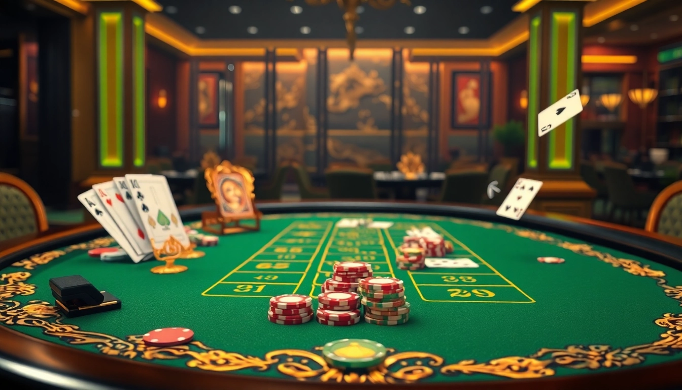 Xóc Đĩa online betting interface showcasing vibrant casino elements and exciting gameplay.