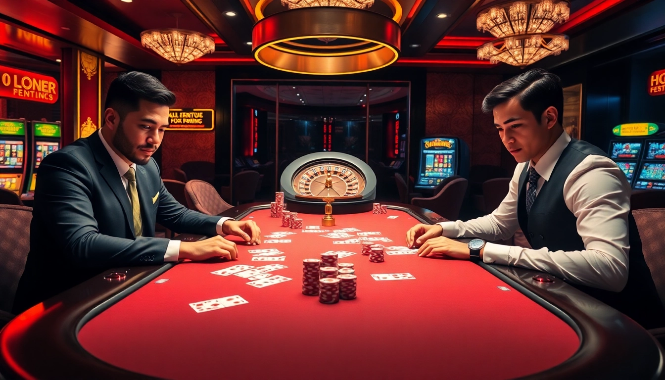High-stakes poker game at a luxury casino supporting https://rr8888.in.net/ with vibrant chips and cards.