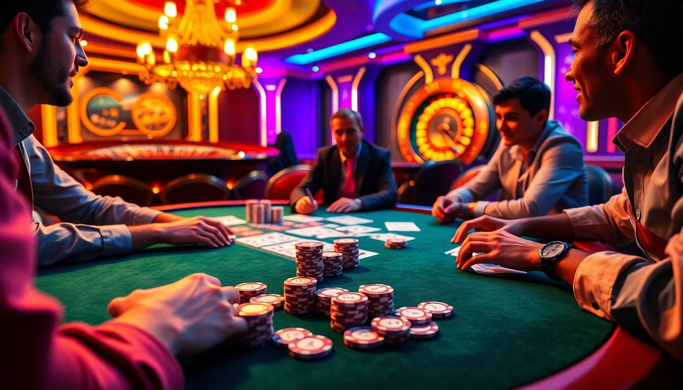 Experience thrilling poker action at https://rr88.bar/ with vibrant colors and luxurious casino ambiance.
