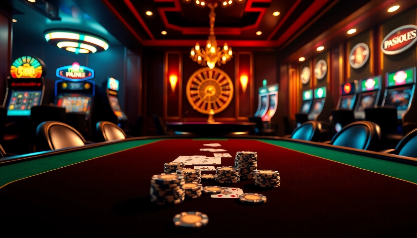 Experience the excitement of gambling with Thương hiệu PG99 at a luxurious casino poker table.