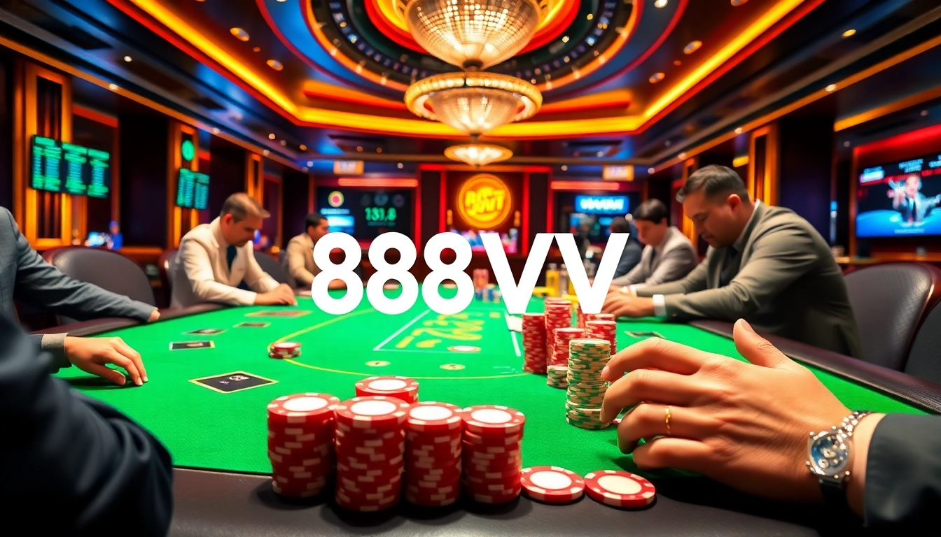 Engage in high-stakes poker at https://88vv.com.de/ with players competing over colorful chips.