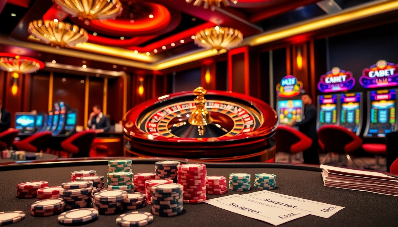 E2 Bet - Winning poker chips and betting slips in an elegant casino environment.