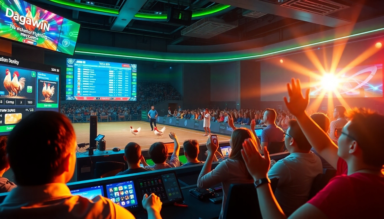 Engaging online gaming experience on dagawin.live featuring live chicken-fighting events and dynamic betting interface.