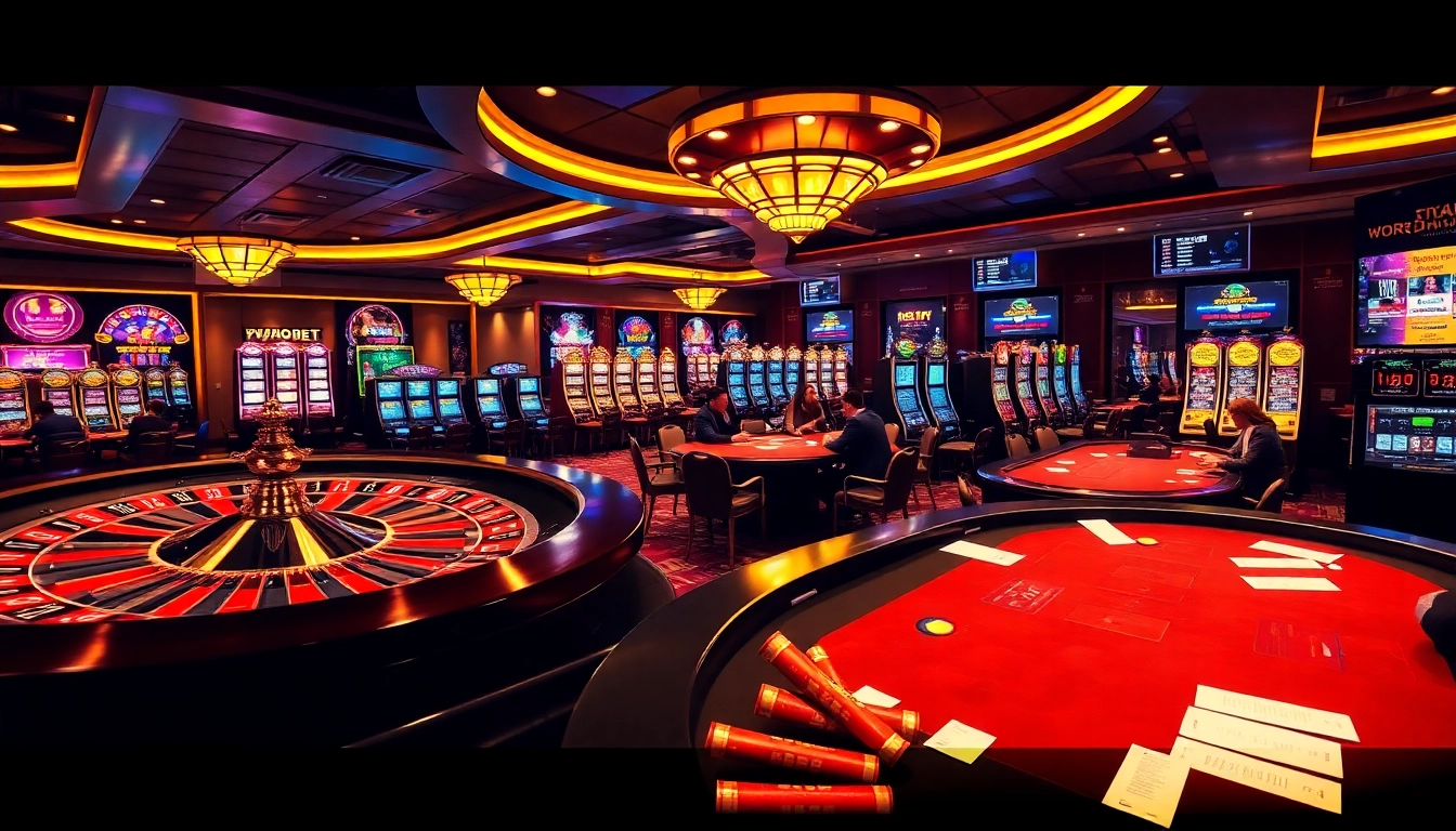 Experience vibrant casino action at https://vaobet.jp.net/ featuring roulette, poker tables, and slot machines.
