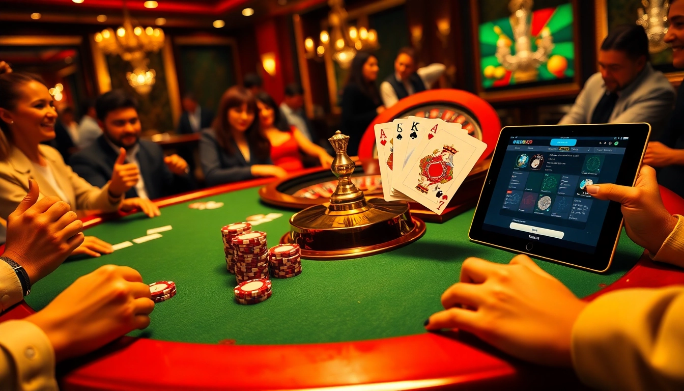 Engage in the thrill of gaming at https://rikvip.talk/ with a vibrant casino scene featuring poker and roulette.