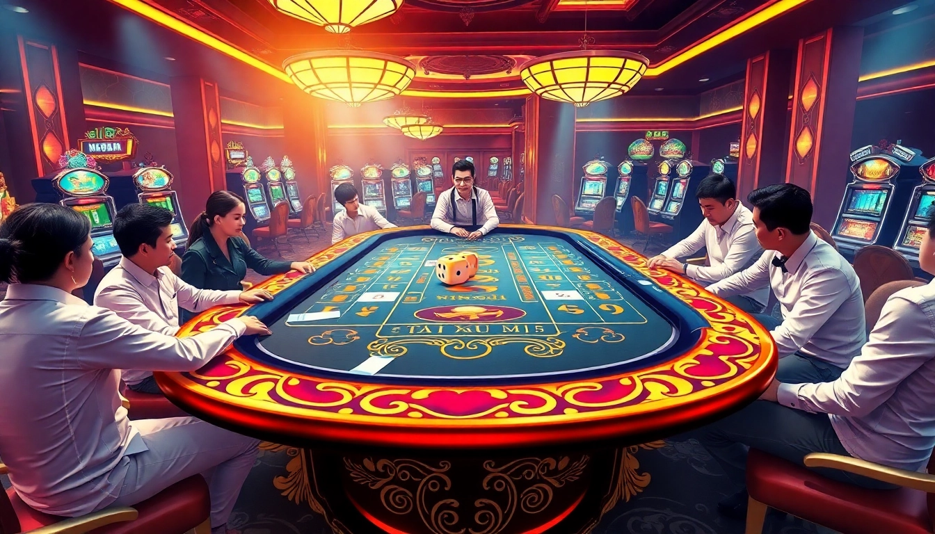 Experience the excitement of Tài Xỉu MD5 with vibrant casino visuals and thrilling gameplay dynamics.