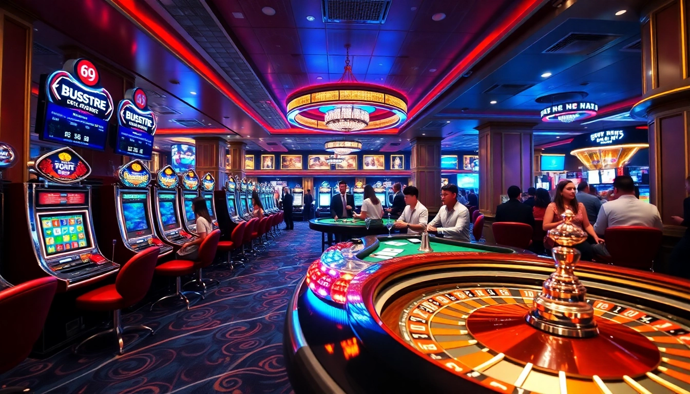 Experience the excitement of gaming at 69vn com with vibrant casino elements like slots and roulette.
