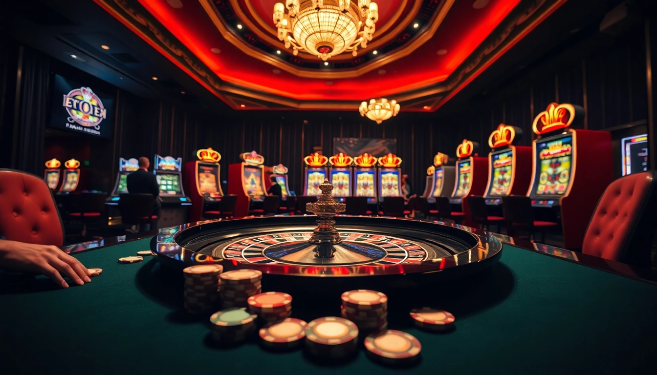 Experience excitement at rr88 com with a vibrant casino atmosphere featuring roulette and slots.