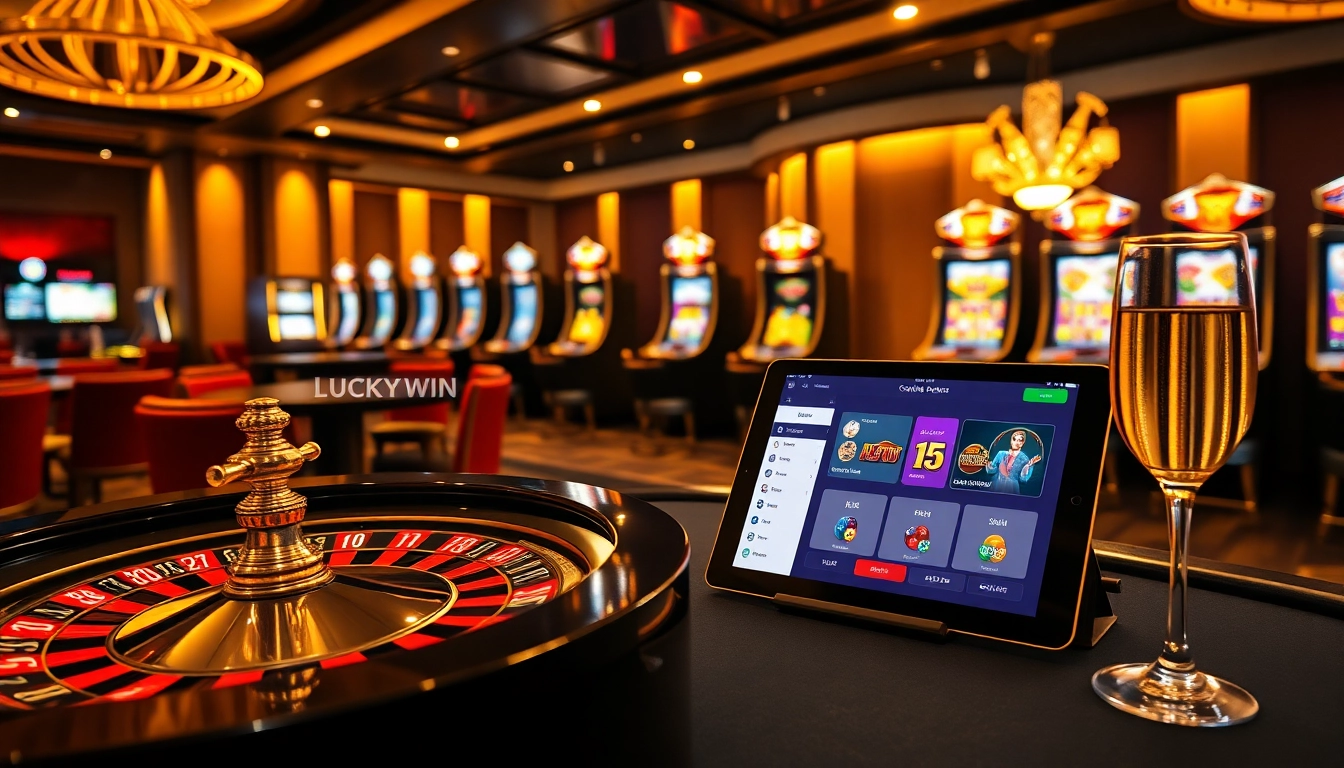 Experience top-tier gaming action at luckywin's vibrant casino scene with roulette, poker, and slots.