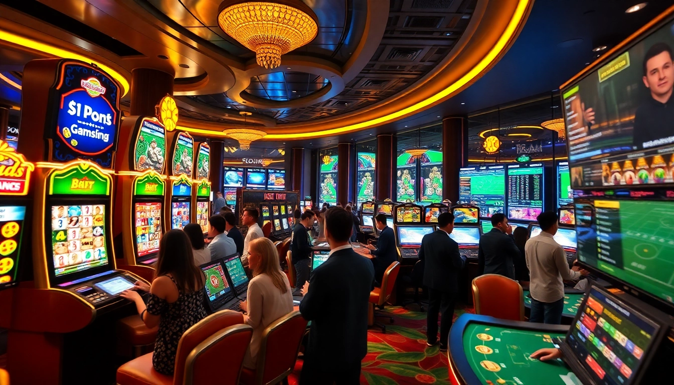Discover the exhilarating world of online betting at luck8win.live, showcasing a modern casino atmosphere.