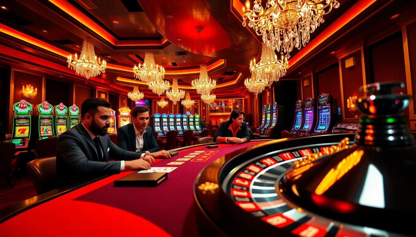 Experience the excitement at loto188.gb.net, featuring an engaging poker game amidst a luxurious casino atmosphere.