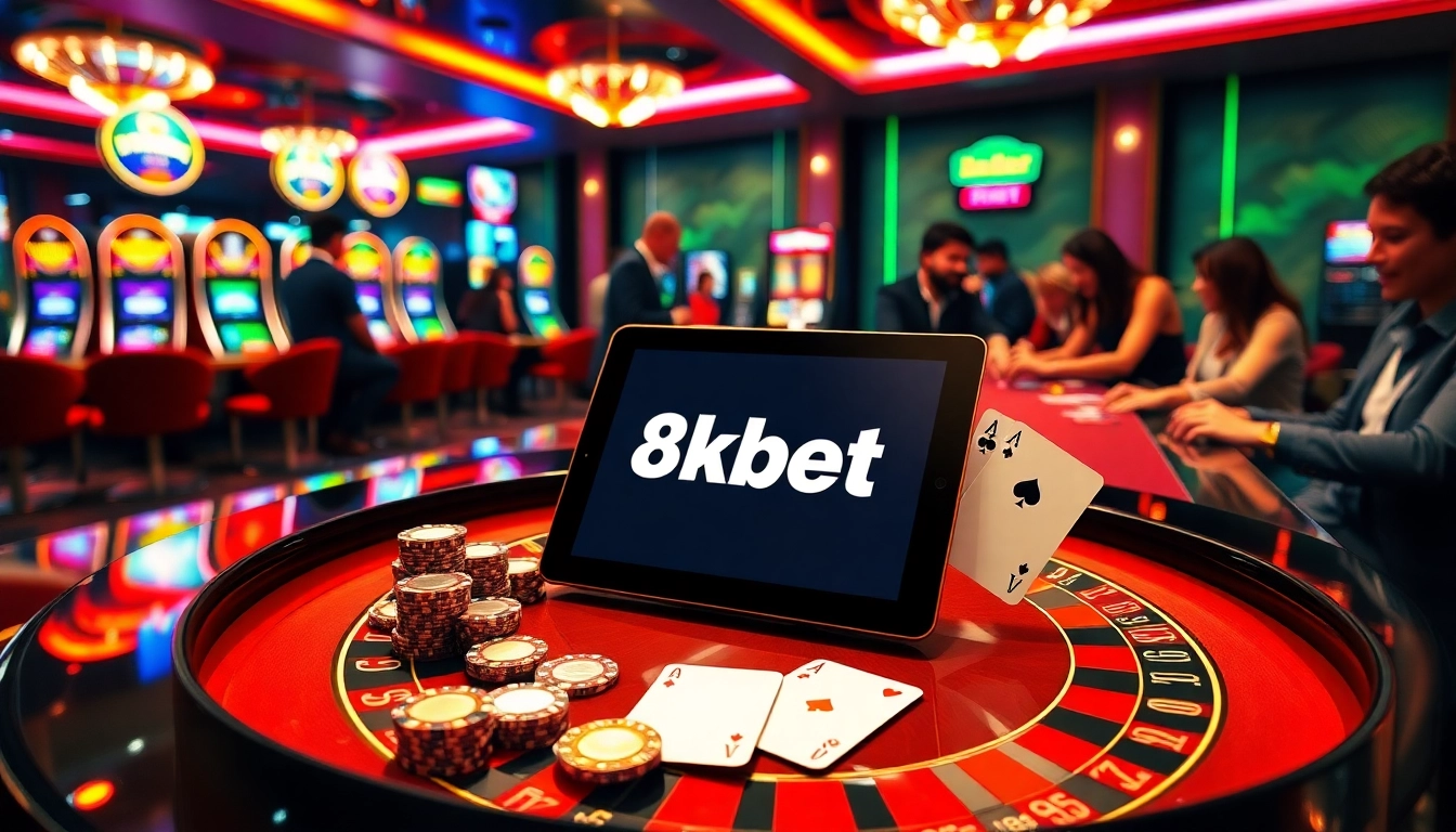 Experience the excitement of 8kbet with dynamic casino action and vibrant gaming elements.