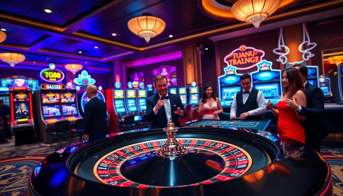 Experience the excitement of tg88 casino with dazzling roulette and vibrant players.