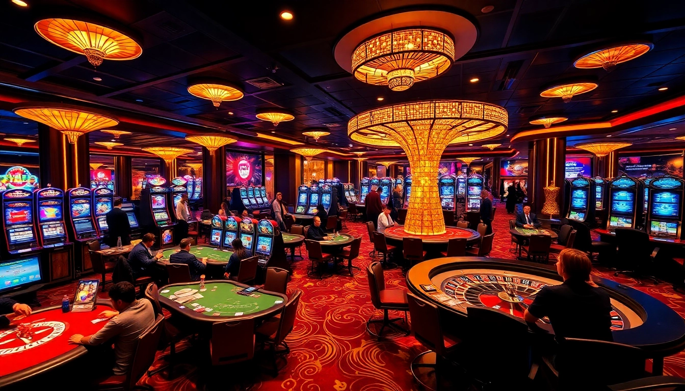 Players enjoying high-stakes games at MM99 casino, showcasing luxury gambling experiences.