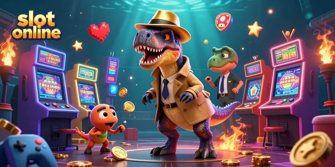 Menangkan kesempatan Anda dengan slot online yang menarik dengan raptor 3D dan suasana permainan yang penuh warna.