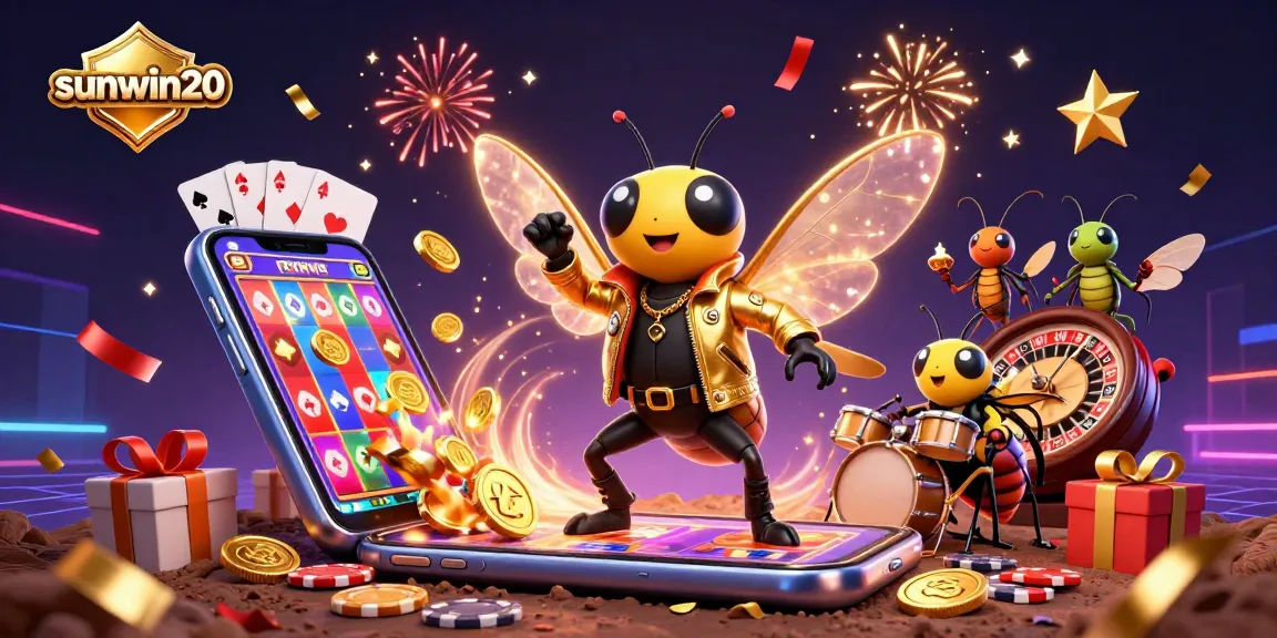 Experience the thrill of sunwin20 gaming with a vibrant 3D casino scene showcasing dynamic characters and exciting elements.